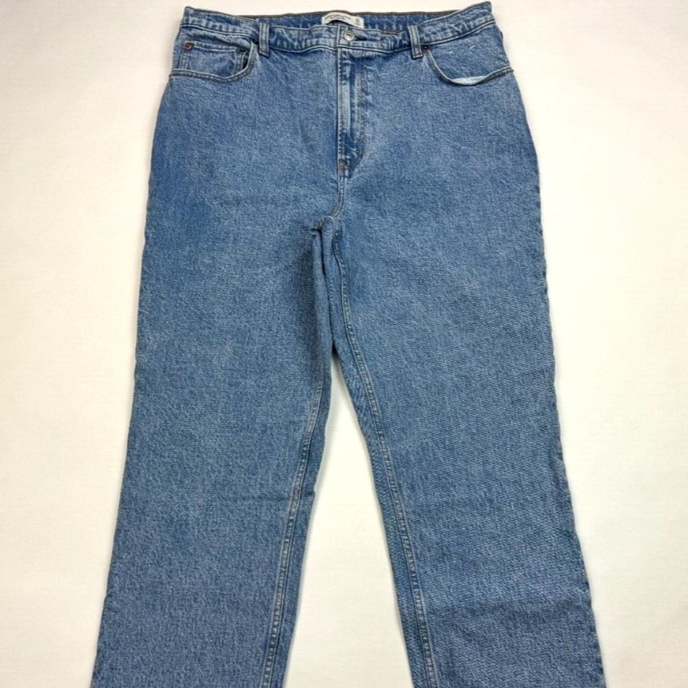 Abercrombie Fitch Ultra High Rise 90s Straight Jean Women 33 16 EUC VintageDenim